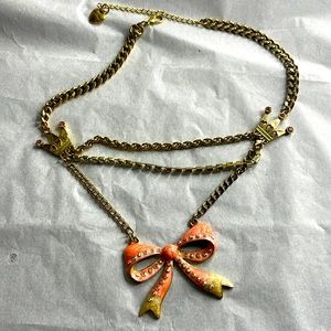 Betsey Johnson Bow Necklace